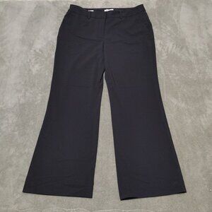 Liz Claiborne - Sophie - Navy Blue Wide Leg High Rise Trouser Slacks Pants SZ 16